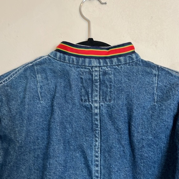 The Limited Womens Vintage International Jean Jacket W/World Colors Trim L - Picture 8 of 14